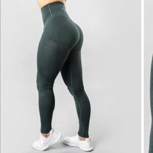 Alphalete Halo Leggings Deep Teal Heather Green Size Medium High Rise